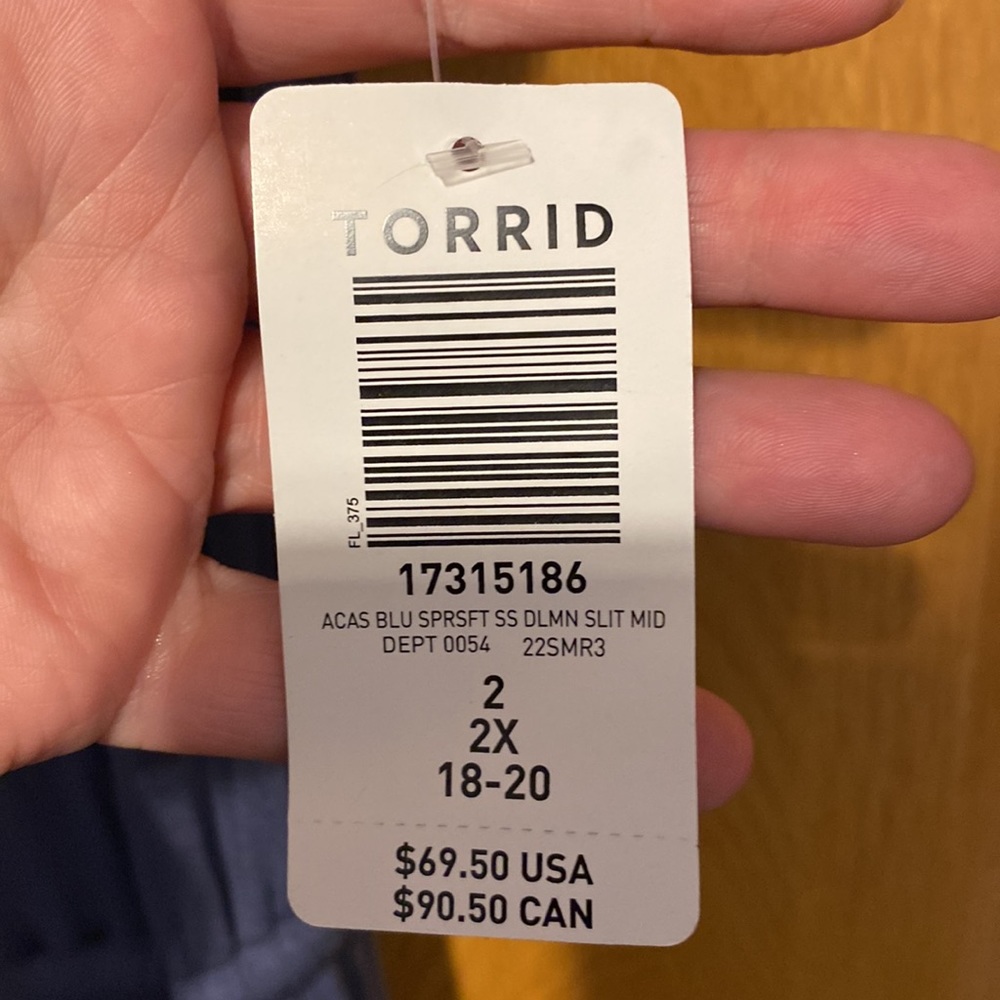 torrid blue Midi Dress with Waist Tie 2X - Picture 4 of 8